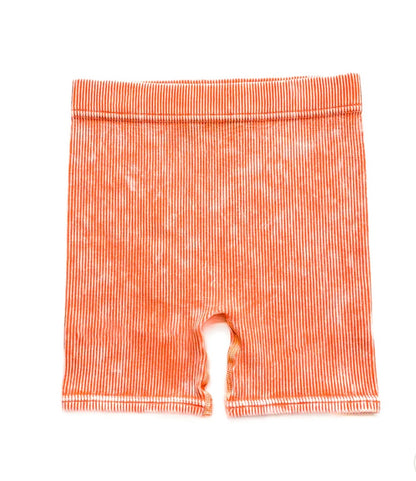 Acid Wash Biker Shorts | Flamingo