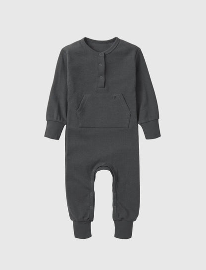 LB Waffle Romper | Shadow