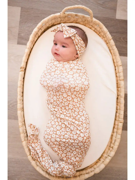 Ditsy Floral | Bamboo Swaddle + Head Wrap