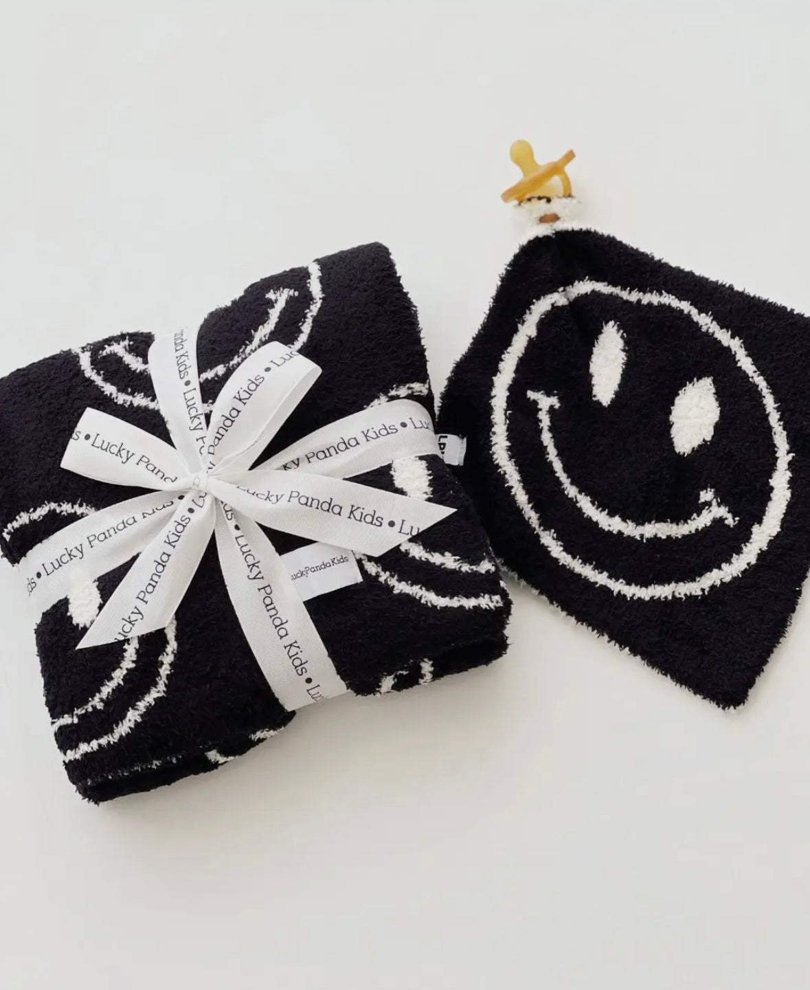 Plush Lovey | Black Smiley