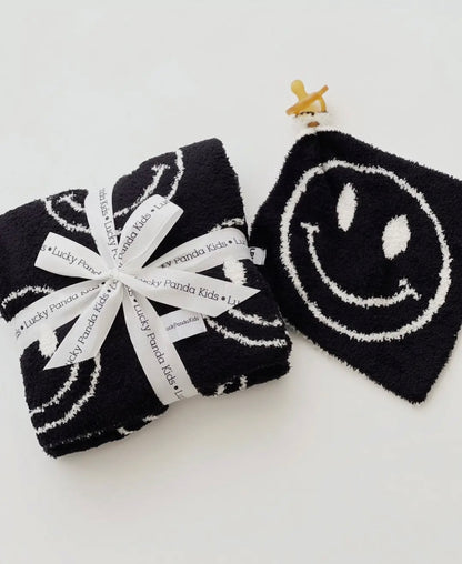 Plush Lovey | Black Smiley