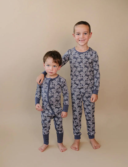PRE-ORDER 2 Piece Bamboo PJ's | Leopard Skull