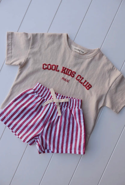 Vintage Stripe Shorts | Pink
