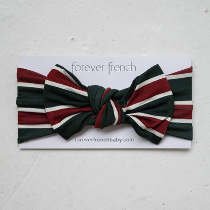 Bamboo Head Wrap | Holiday Stripe