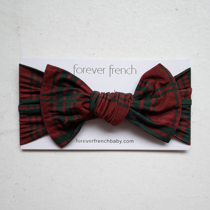 Bamboo Head Wrap | Christmas Plaid