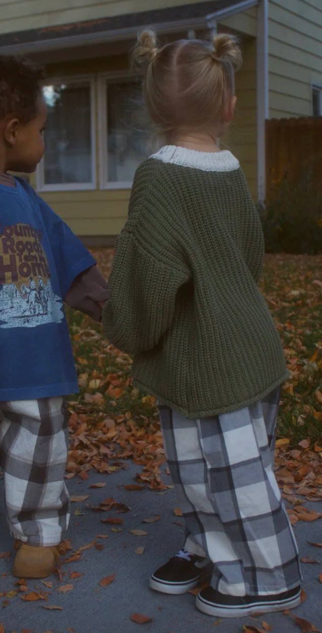 Comfort Plaid Pants | Pepper Grey