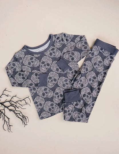 PRE-ORDER 2 Piece Bamboo PJ's | Leopard Skull