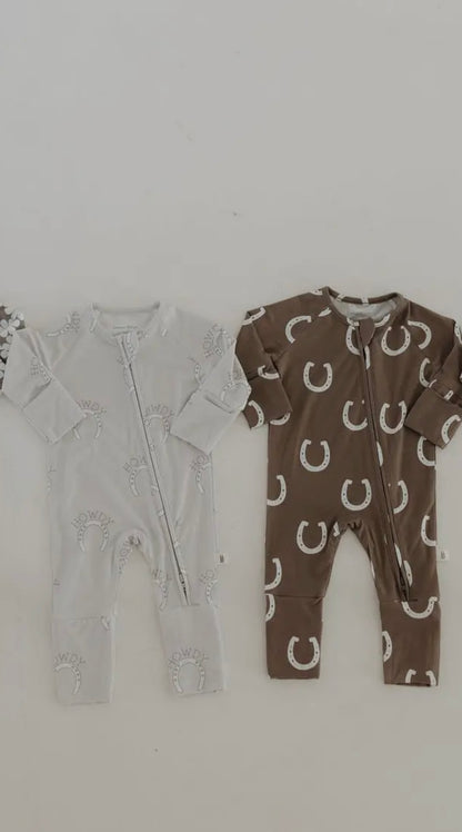 ff Bamboo Zip Pajamas | Giddy Up