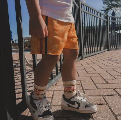 Retro-Wave Hybrid Board Short | Yellow