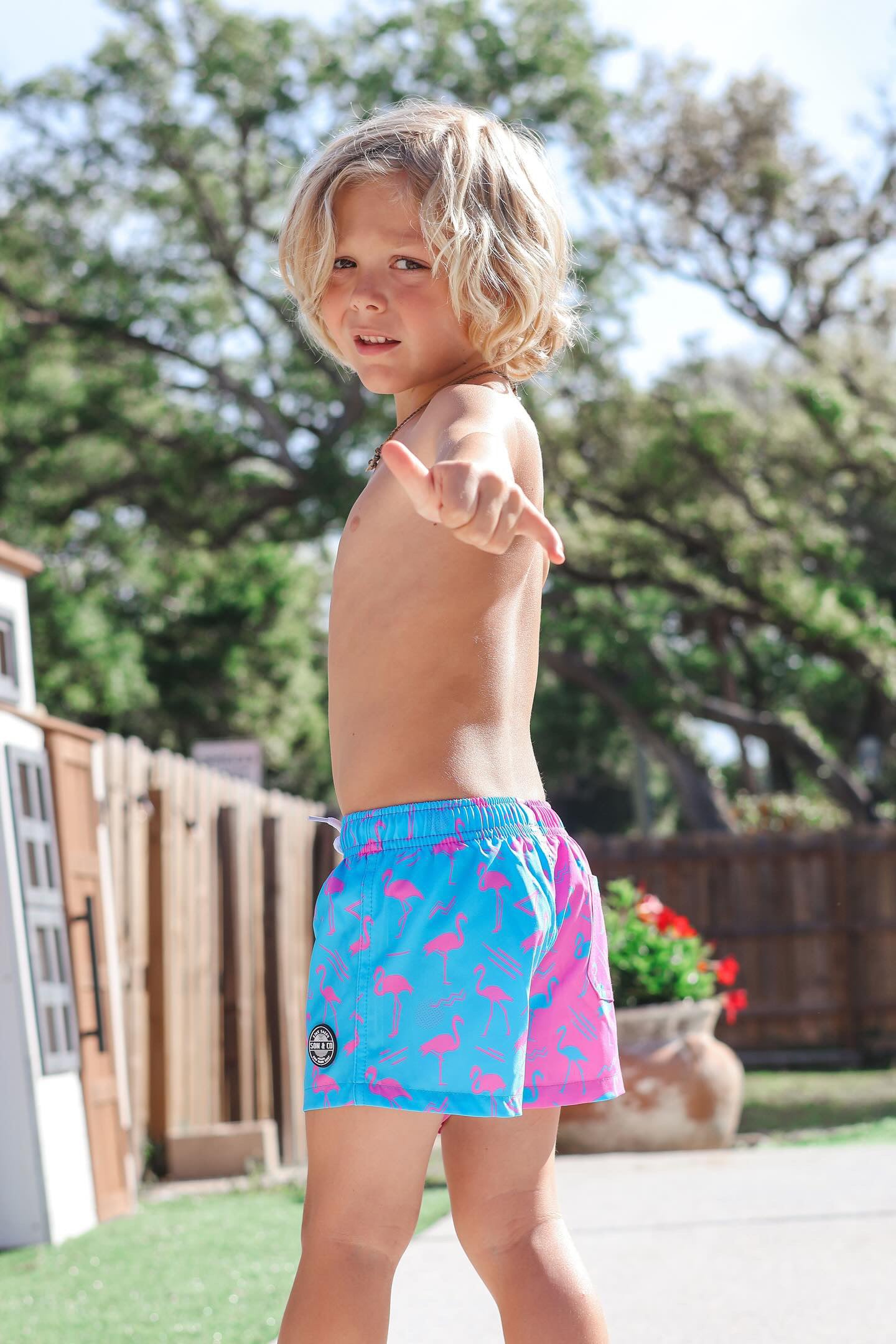 Flamingo Bay Swim Trunks