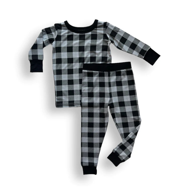 Grey Buffalo Plaid Bamboo Pajamas