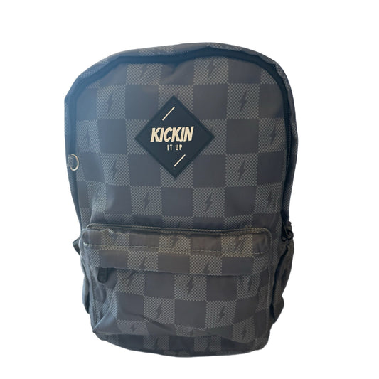Gray Check Bolt Mid-Size Backpack