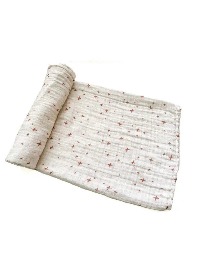 Mocha Stars | Muslin Swaddle