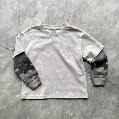 Camo Waffle - Layered Longsleeve Tee
