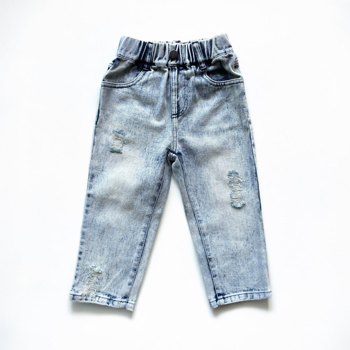 90s Relaxed Straight Denim - Acid Wash Light Blue